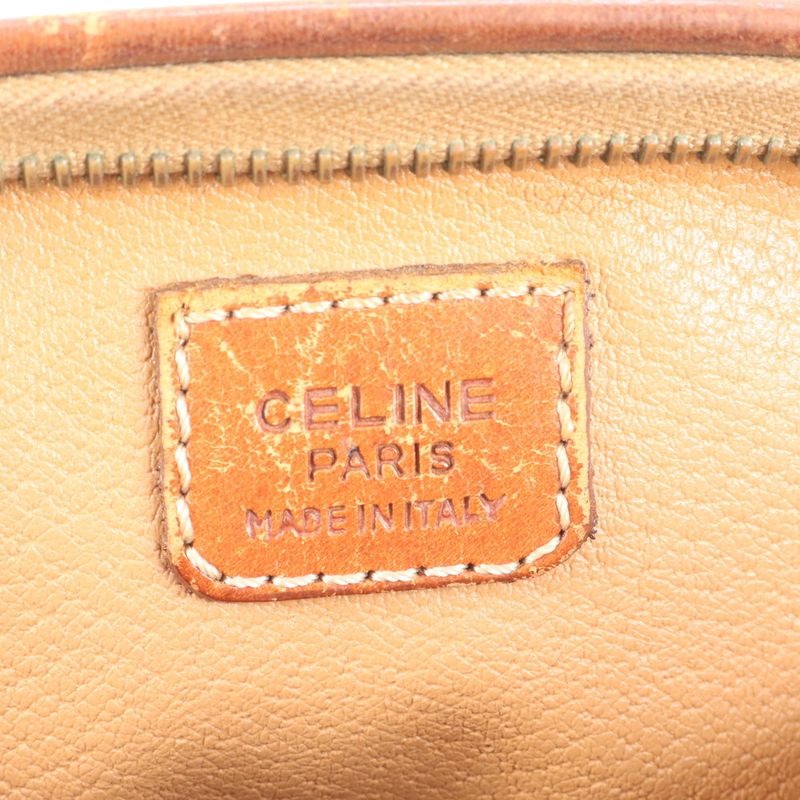 Vintage Celine Macadam Leather Clutch Bag Hand Second Pouch Women's REM Cz19-7