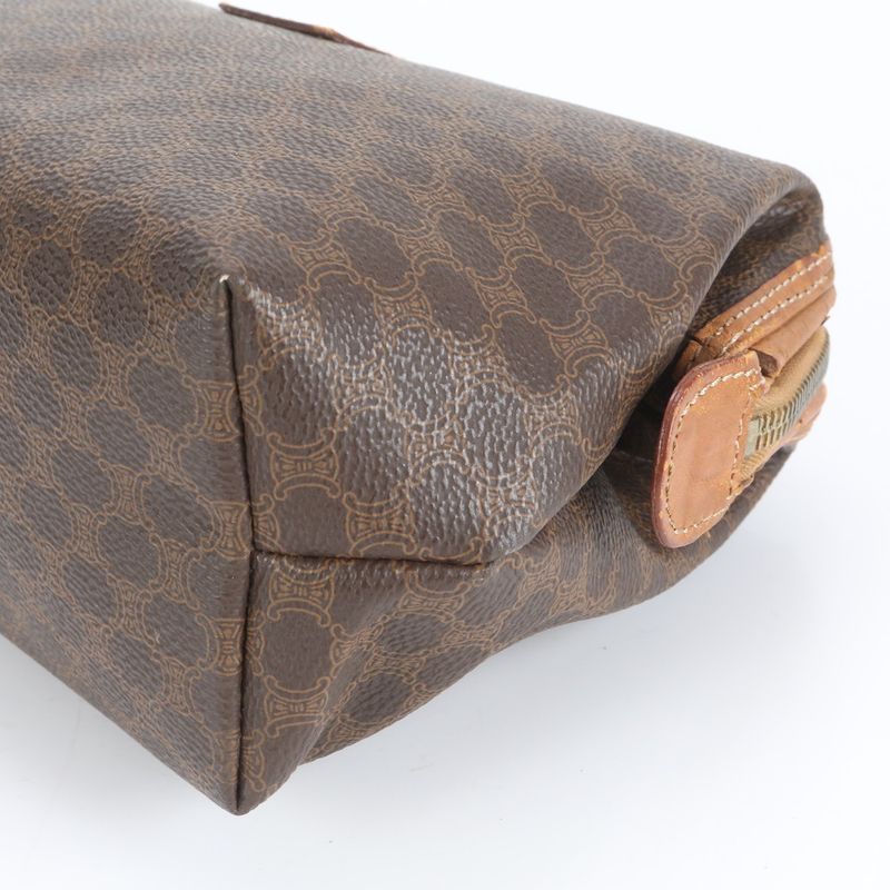 Vintage Celine Macadam Leather Clutch Bag Hand Second Pouch Women's REM Cz19-7