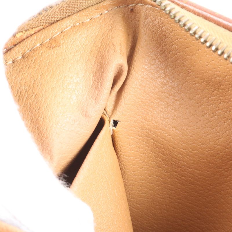 Vintage Celine Macadam Leather Clutch Bag Hand Second Pouch Women's REM Cz19-7