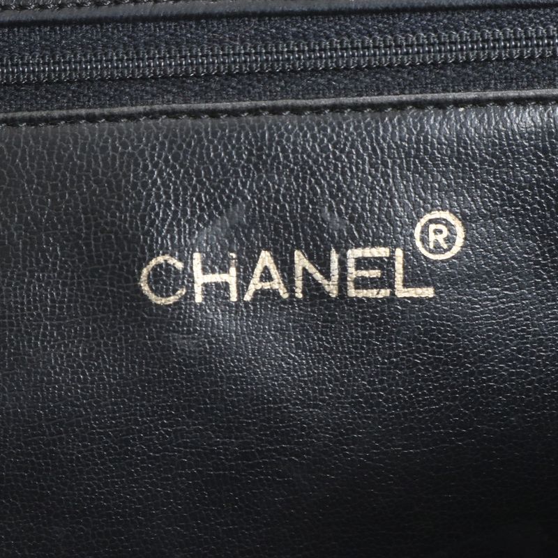 Chanel With Serial Seal Matelasse Lambskin Leather Tote Bag Shoulder Black