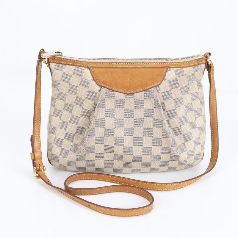 Louis Vuitton Damier Azure Siracusa PM N41113 Leather Shoulder Bag Crossbody