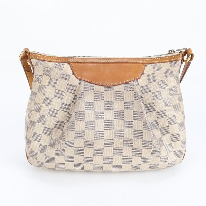 Louis Vuitton Damier Azure Siracusa PM N41113 Leather Shoulder Bag Crossbody