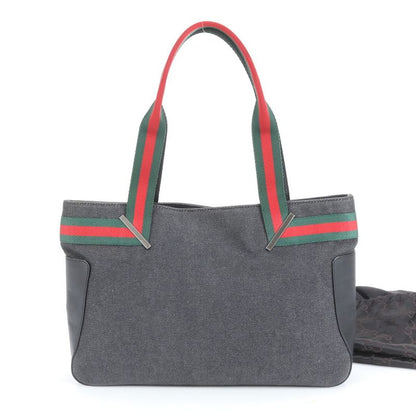 Gucci Sherry Line 73983 Leather Tote Bag Shoulder Hand Black Women's CEM Cz23-8