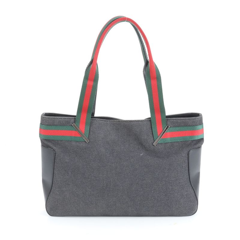 Gucci Sherry Line 73983 Leather Tote Bag Shoulder Hand Black Women's CEM Cz23-8