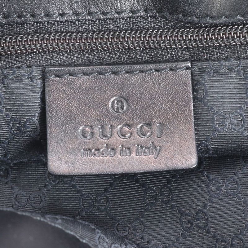 Gucci Sherry Line 73983 Leather Tote Bag Shoulder Hand Black Women's CEM Cz23-8