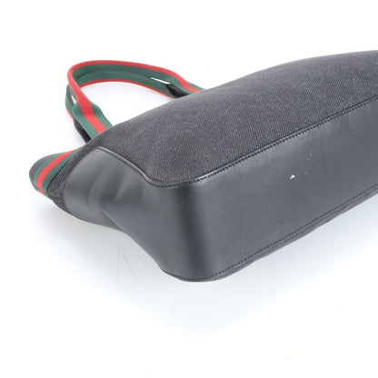 Gucci Sherry Line 73983 Leather Tote Bag Shoulder Hand Black Women's CEM Cz23-8