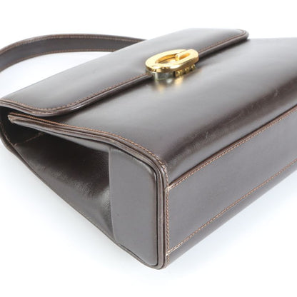 Vintage Old Gucci Leather Handbag Tote Genuine Leather Brown Women's CEM Cz21-10