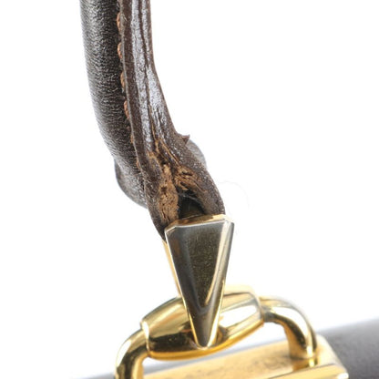 Vintage Old Gucci Leather Handbag Tote Genuine Leather Brown Women's CEM Cz21-10