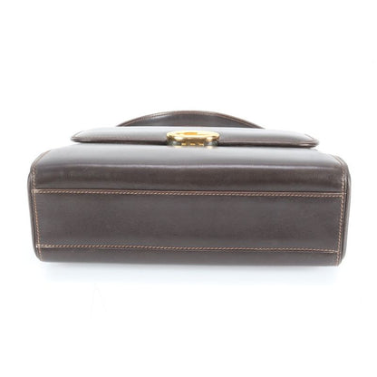 Vintage Old Gucci Leather Handbag Tote Genuine Leather Brown Women's CEM Cz21-10