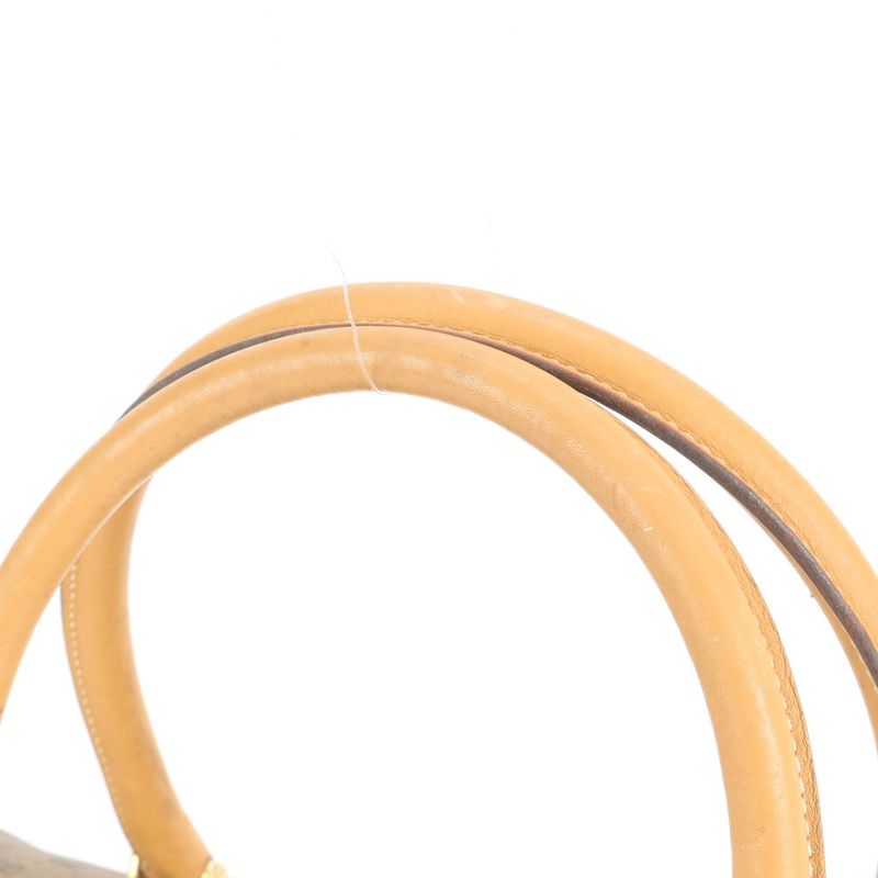 Vintage Gucci Micro GG Leather Handbag Tote Brown Women's CEM Cz21-3