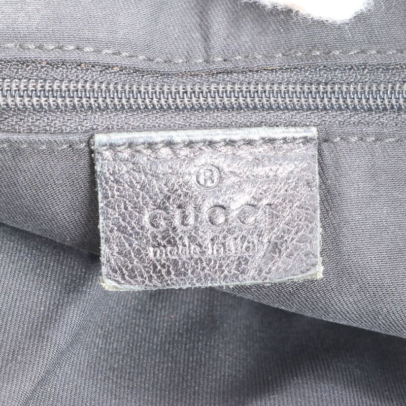 Gucci GG Canvas Princy 163805 Leather Tote Bag Shoulder Hand Black Women's CEM