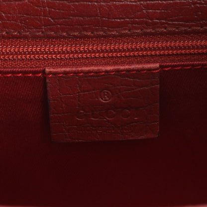 Gucci GG Canvas Jackie Red 01719 Leather Handbag Tote Genuine Leather Women CEM