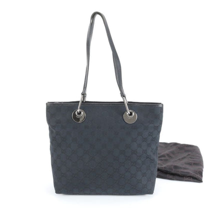 Gucci GG Canvas 139552 Leather Tote Bag Shoulder Hand Black Women's CEM Cz24-2
