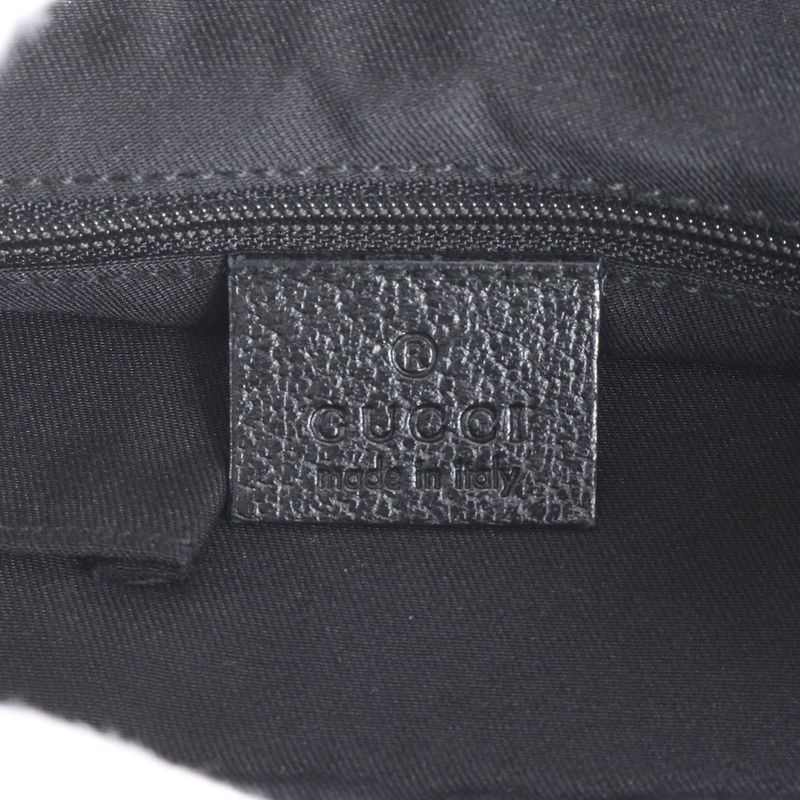 Gucci GG Canvas 139552 Leather Tote Bag Shoulder Hand Black Women's CEM Cz24-2