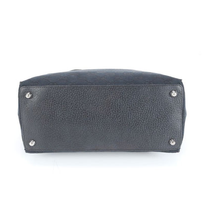 Gucci GG Canvas 139552 Leather Tote Bag Shoulder Hand Black Women's CEM Cz24-2