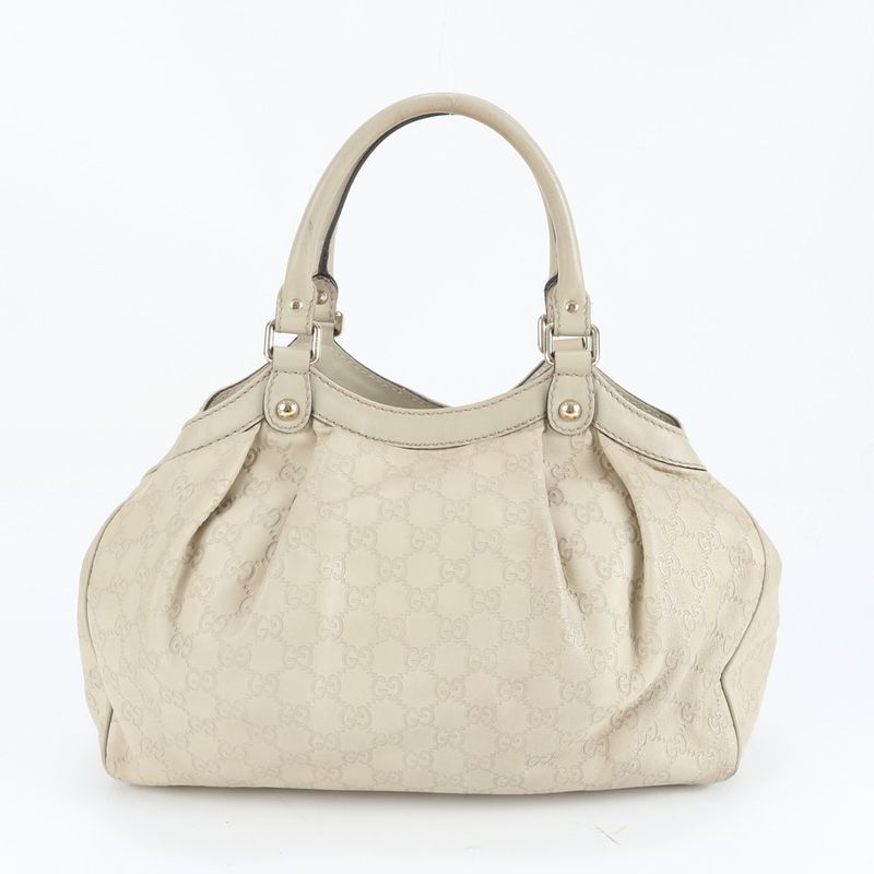 Guccissima Sookie 211944 Leather Tote Bag Shoulder Hand Beige Women's CEM Cz21-6