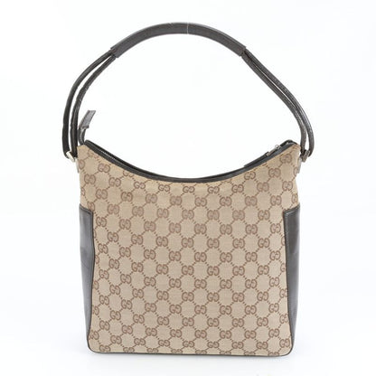 Gucci GG Canvas 001 3766 Leather Shoulder Bag Shoulder Hand Brown Women CEM