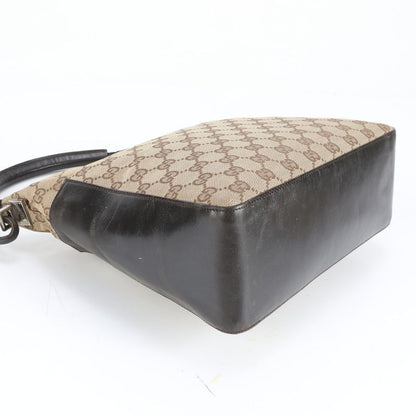 Gucci GG Canvas 001 3766 Leather Shoulder Bag Shoulder Hand Brown Women CEM