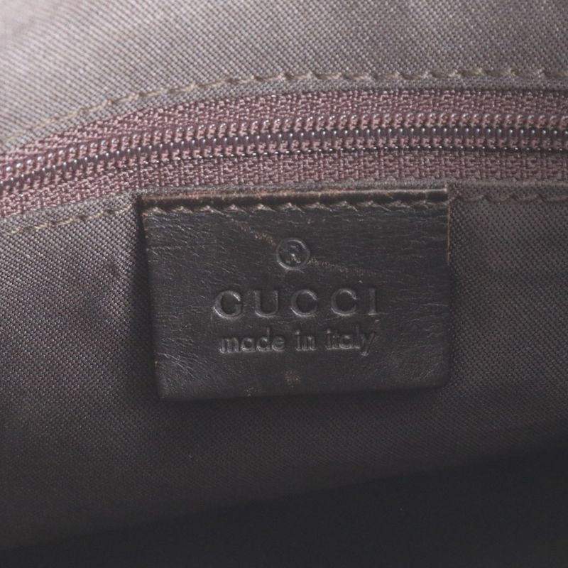 Gucci GG Canvas 001 3766 Leather Shoulder Bag Shoulder Hand Brown Women CEM