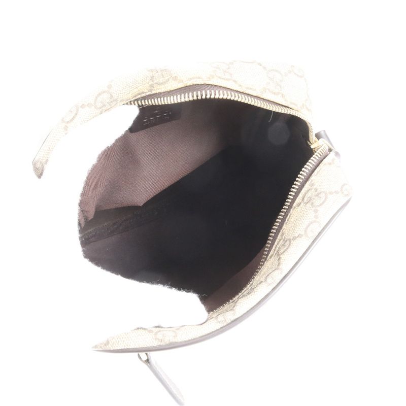 Gucci GG Supreme 233268 Leather Shoulder Bag Crossbody Hand Tote Brown Women