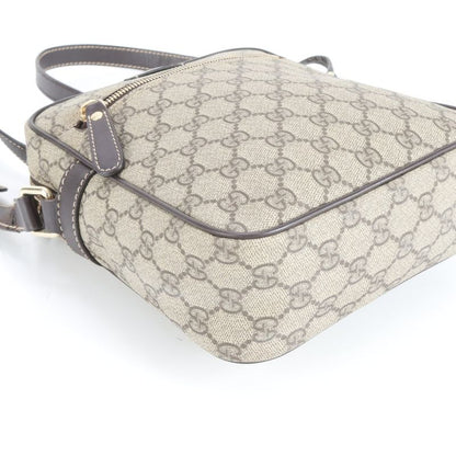 Gucci GG Supreme 233268 Leather Shoulder Bag Crossbody Hand Tote Brown Women