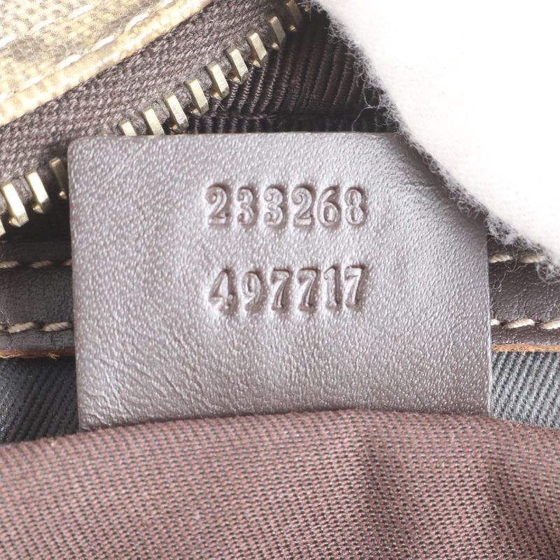 Gucci GG Supreme 233268 Leather Shoulder Bag Crossbody Hand Tote Brown Women