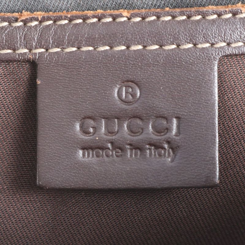 Gucci GG Supreme 233268 Leather Shoulder Bag Crossbody Hand Tote Brown Women