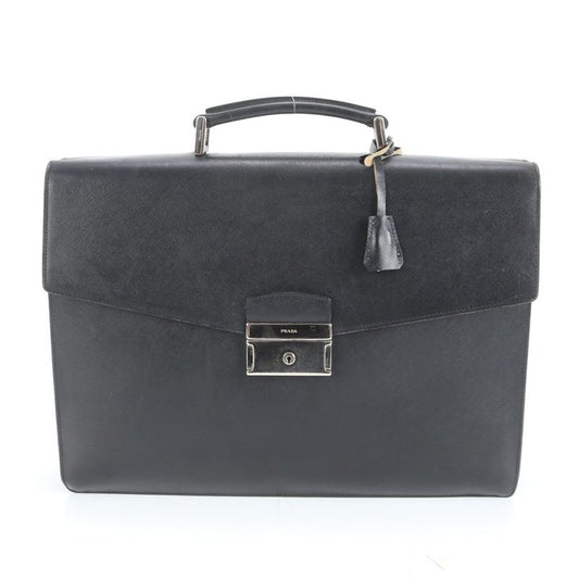Prada Saffiano Leather Business Bag Document Bag Briefcase Tote Commuter