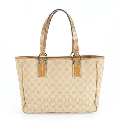 Gucci GG Canvas 113017 Leather Tote Bag Shoulder Hand Brown A4 Ladies REM Cz19-6