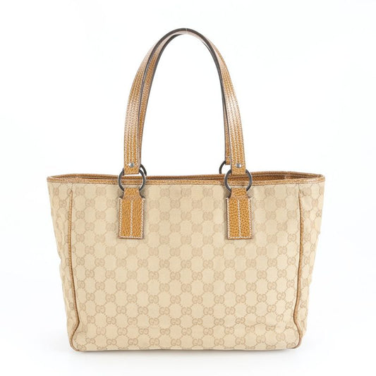 Gucci GG Canvas 113017 Leather Tote Bag Shoulder Hand Brown A4 Ladies REM Cz19-6
