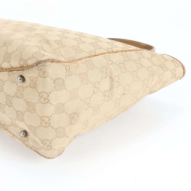 Gucci GG Canvas 113017 Leather Tote Bag Shoulder Hand Brown A4 Ladies REM Cz19-6