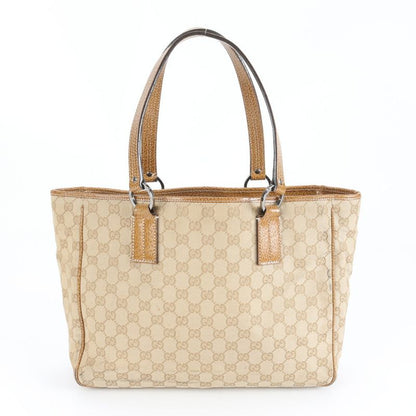 Gucci GG Canvas 113017 Leather Tote Bag Shoulder Hand Brown A4 Ladies REM Cz19-6