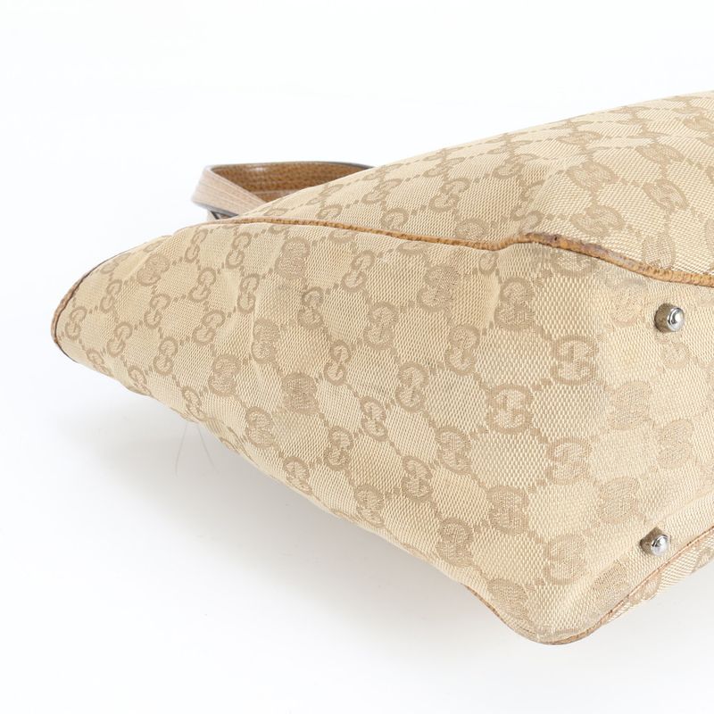 Gucci GG Canvas 113017 Leather Tote Bag Shoulder Hand Brown A4 Ladies REM Cz19-6