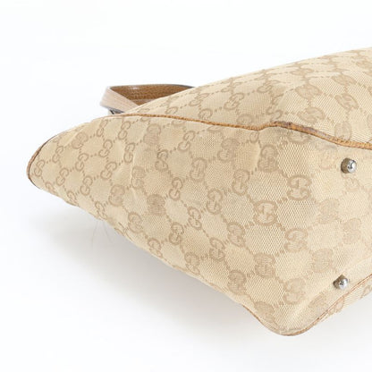 Gucci GG Canvas 113017 Leather Tote Bag Shoulder Hand Brown A4 Ladies REM Cz19-6