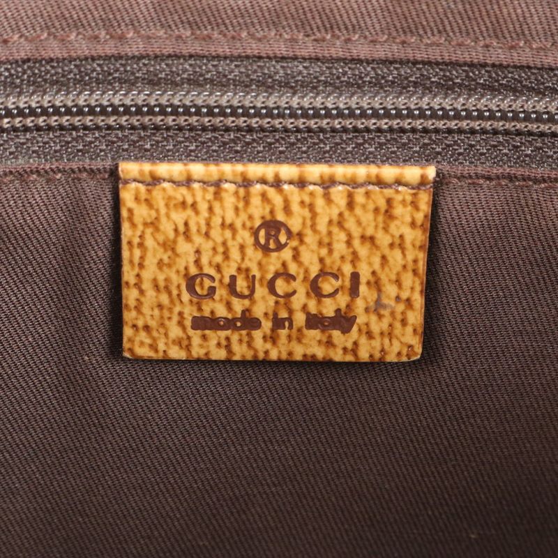 Gucci GG Canvas 113017 Leather Tote Bag Shoulder Hand Brown A4 Ladies REM Cz19-6