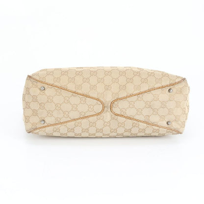 Gucci GG Canvas 113017 Leather Tote Bag Shoulder Hand Brown A4 Ladies REM Cz19-6