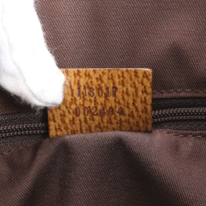 Gucci GG Canvas 113017 Leather Tote Bag Shoulder Hand Brown A4 Ladies REM Cz19-6