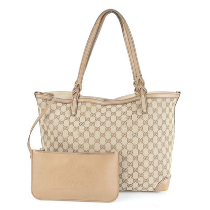 Gucci GG Canvas Pouch 217209 Leather Tote Bag Shoulder Hand A4 Ladies CEM Cz24-1