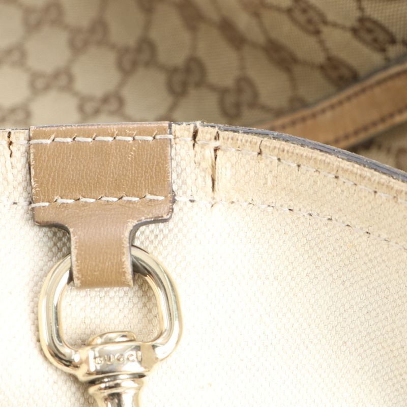 Gucci GG Canvas Pouch 217209 Leather Tote Bag Shoulder Hand A4 Ladies CEM Cz24-1