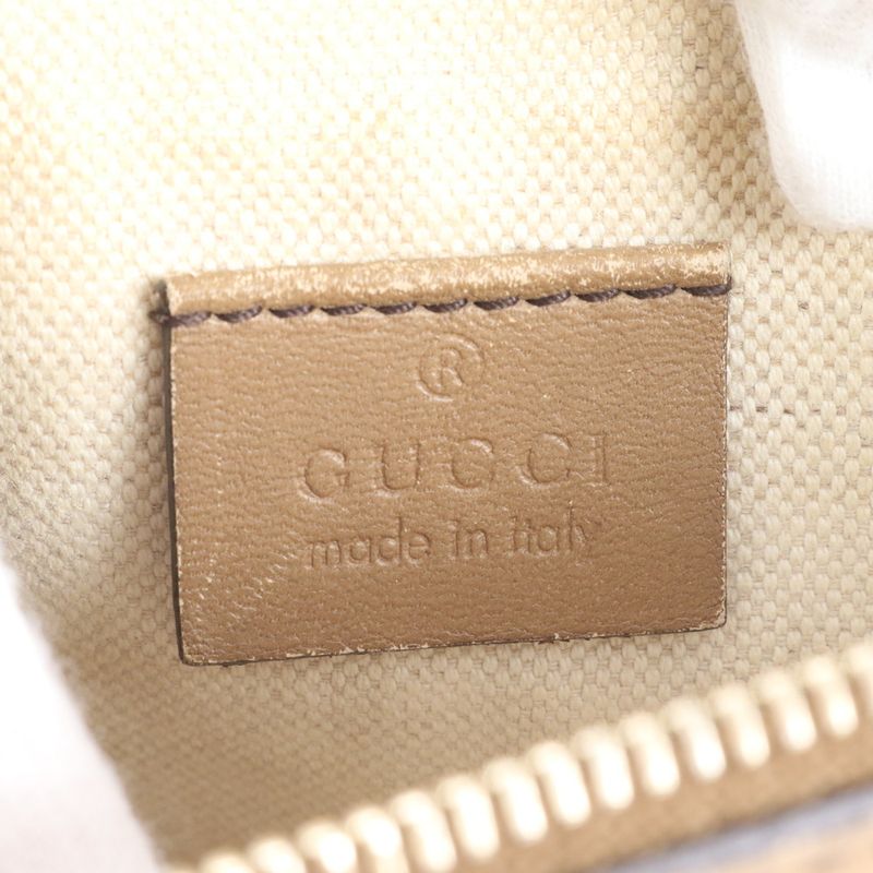 Gucci GG Canvas Pouch 217209 Leather Tote Bag Shoulder Hand A4 Ladies CEM Cz24-1