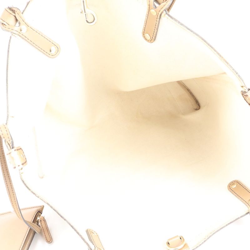 Gucci GG Canvas Pouch 217209 Leather Tote Bag Shoulder Hand A4 Ladies CEM Cz24-1