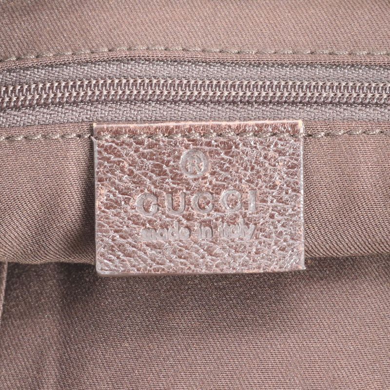 Gucci GG Canvas 131326 Leather Shoulder Bag Crossbody Messenger Commuter Brown