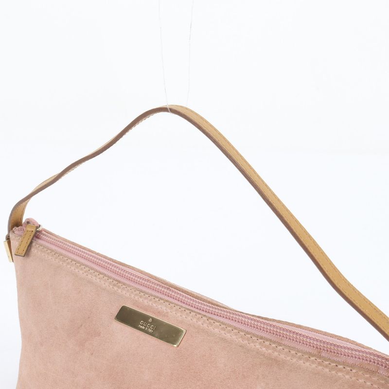 Gucci 039 1103 Leather Shoulder Bag Tote Genuine Leather Pink Pouch Women's REM