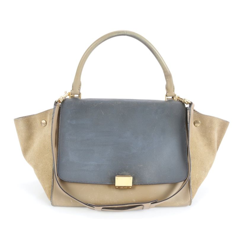 Celine Trapeze Medium Leather 2WAY Shoulder Bag Shoulder Hand Genuine Leather