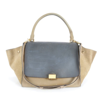 Celine Trapeze Medium Leather 2WAY Shoulder Bag Shoulder Hand Genuine Leather