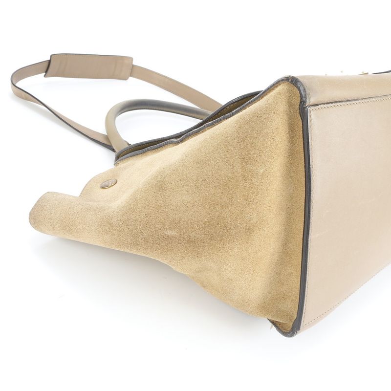 Celine Trapeze Medium Leather 2WAY Shoulder Bag Shoulder Hand Genuine Leather