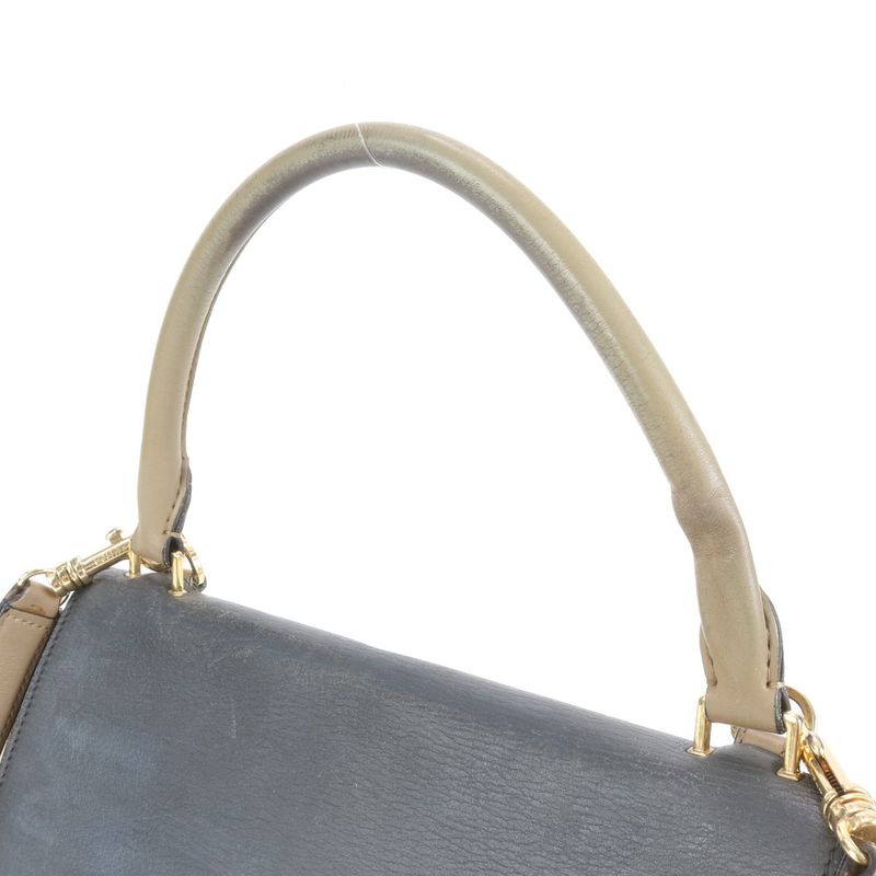 Celine Trapeze Medium Leather 2WAY Shoulder Bag Shoulder Hand Genuine Leather