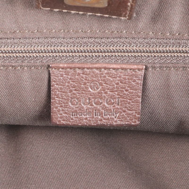 Gucci GG Canvas 130734 Leather 2WAY Tote Bag Shoulder Hand Brown A4 Ladies REM