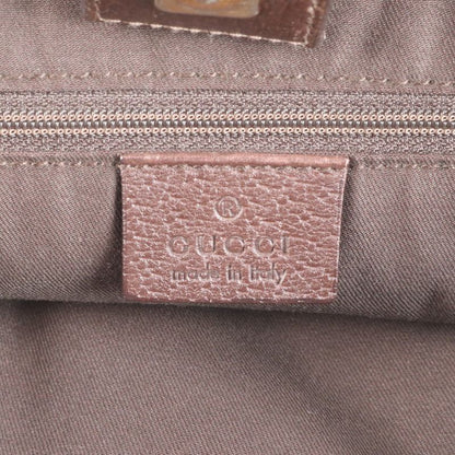 Gucci GG Canvas 130734 Leather 2WAY Tote Bag Shoulder Hand Brown A4 Ladies REM