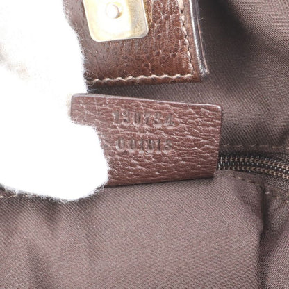 Gucci GG Canvas 130734 Leather 2WAY Tote Bag Shoulder Hand Brown A4 Ladies REM